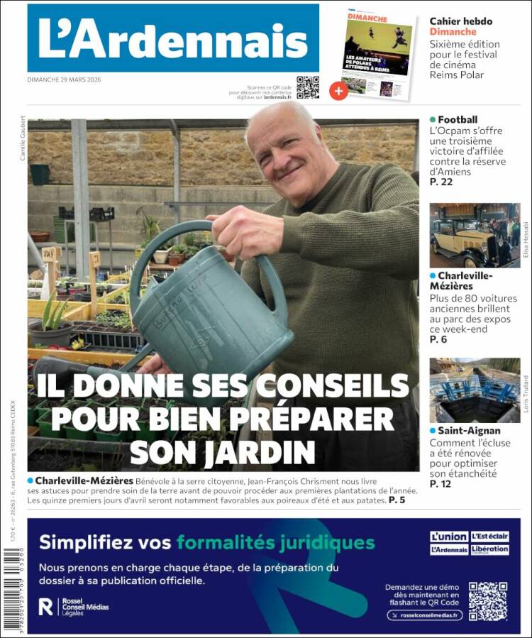 Portada de L'Ardenais (Francia)