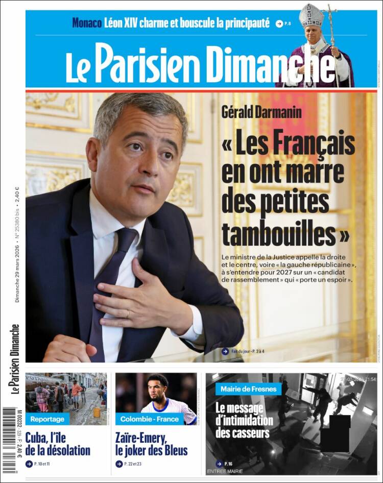 Portada de Le Parisien (Francia)