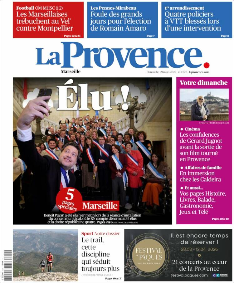 Portada de La Provence (Francia)