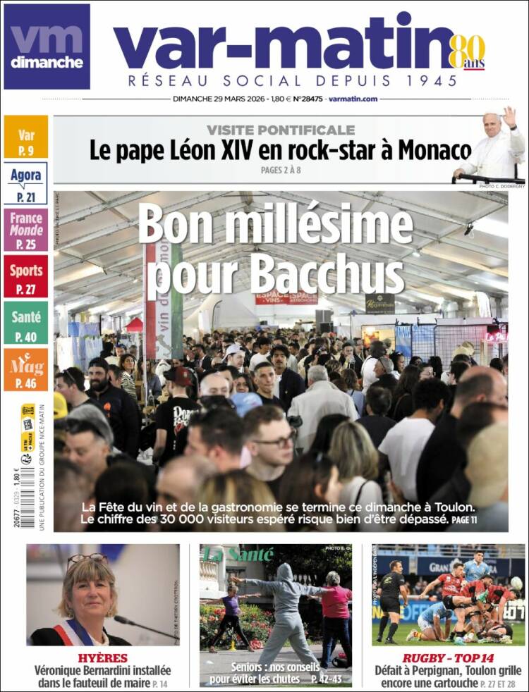 Portada de Var-Matin (Francia)