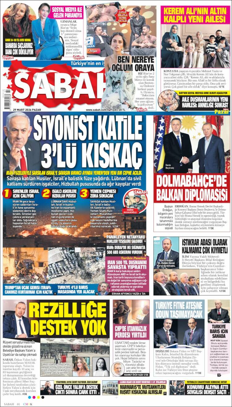 Portada de Sabah (Turqu&iacute;a)