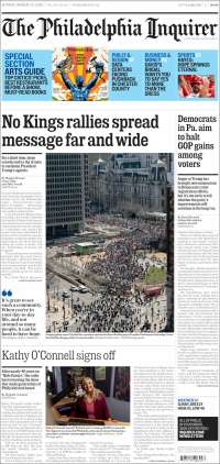 Portada de Philadelphia Inquirer (USA)