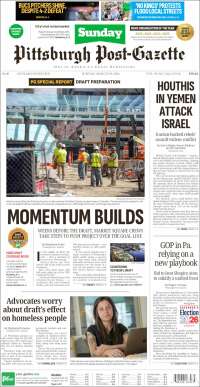 Portada de Pittsburgh Post-Gazette (USA)