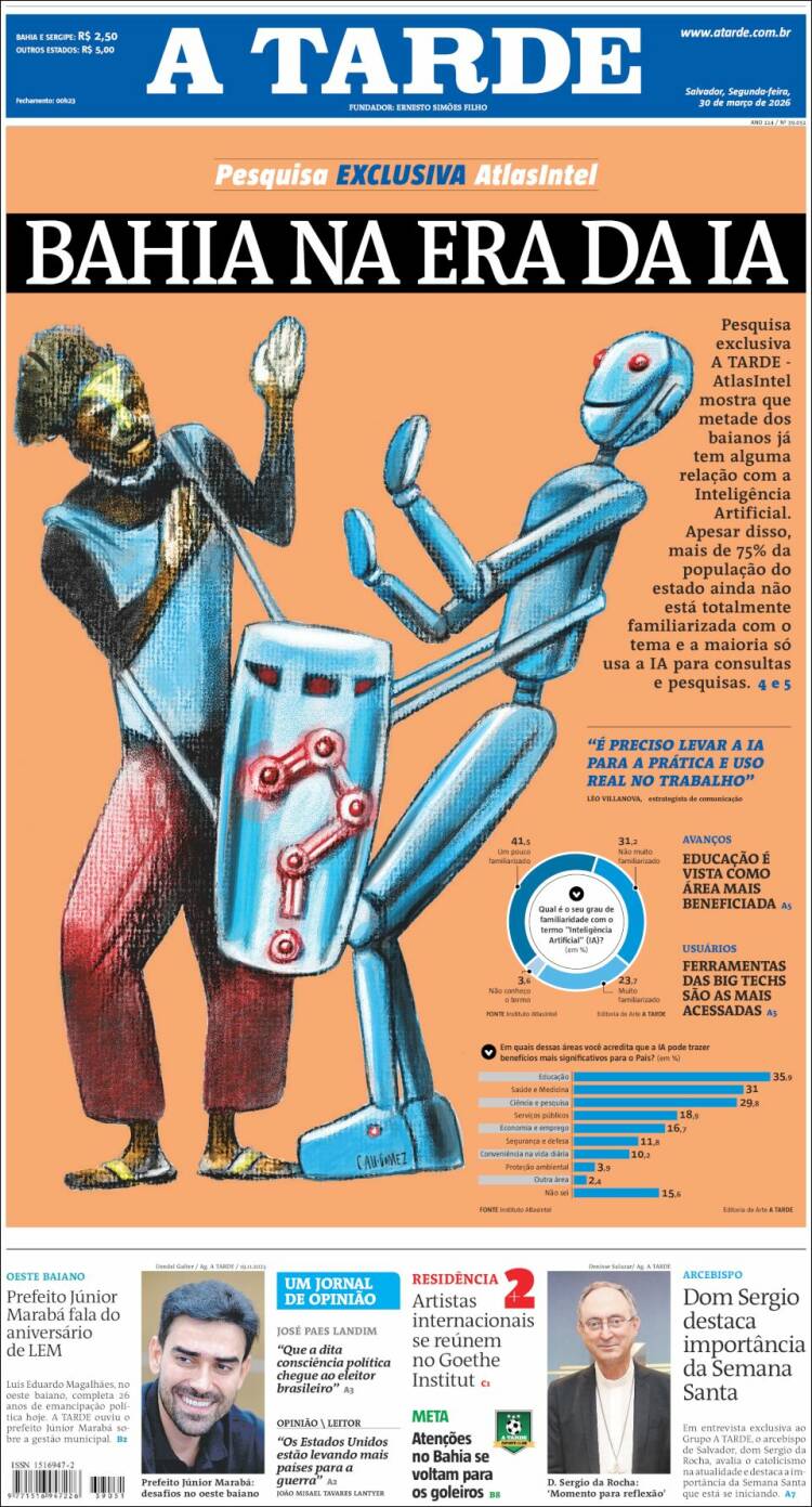 Portada de Diário A Tarde (Brasil)