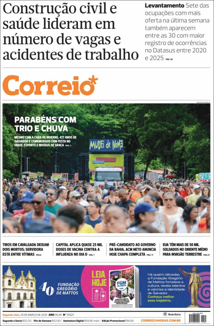 Portada de Correio* (Brasil)