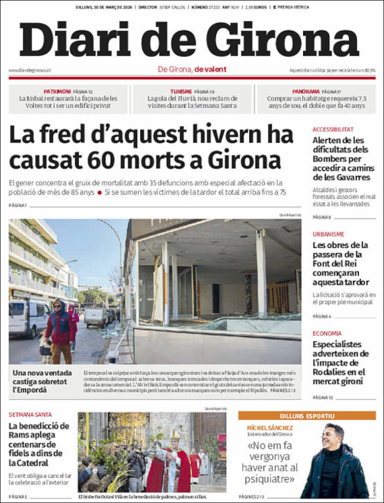 Portada de Diari de Girona (Espa&ntilde;a)