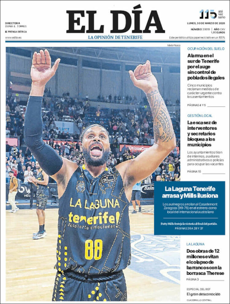 Portada de El Día (Espa&ntilde;a)