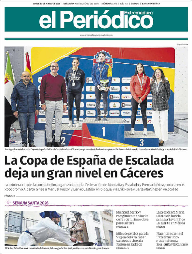 Portada de El Periódico de Extremadura (Espa&ntilde;a)