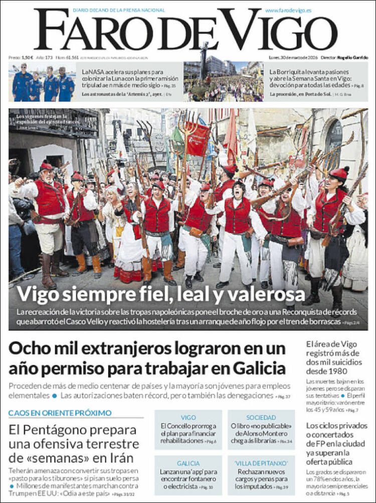 Portada de Faro de Vigo (Espa&ntilde;a)