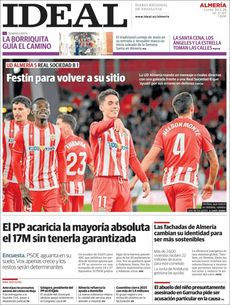 Portada de Ideal Almeria (Spain)