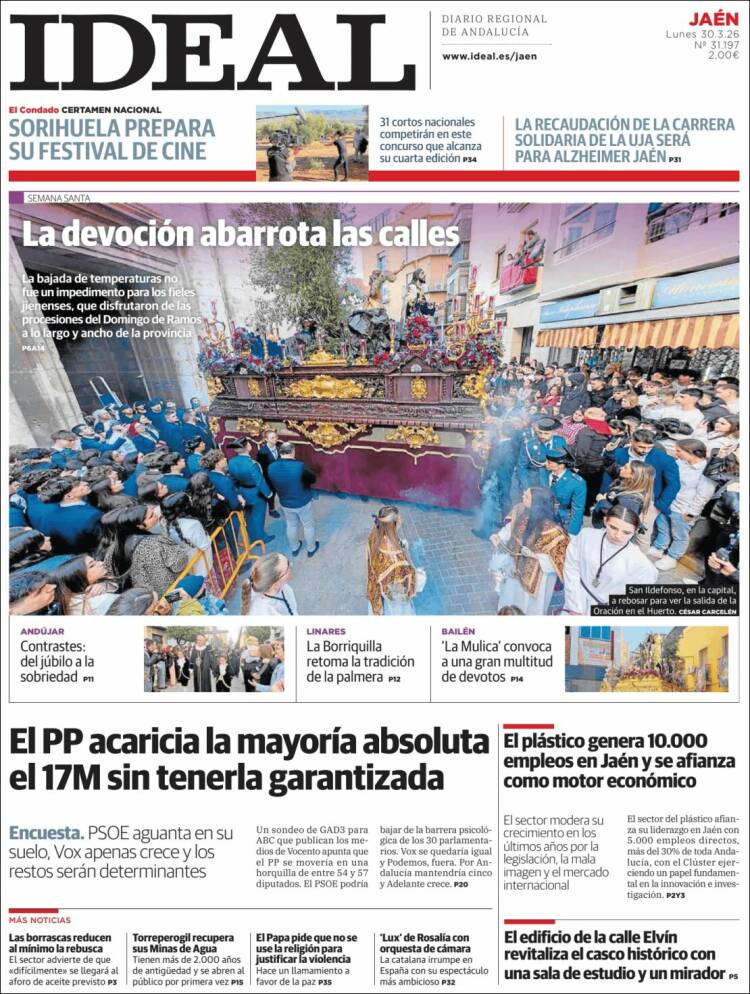 Portada de El Ideal de Jaén (Espa&ntilde;a)