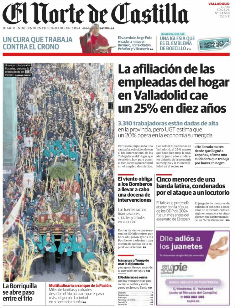 Portada de Norte de Castilla - Valladolid (Espa&ntilde;a)