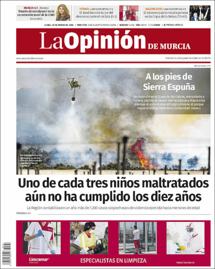 Portada de La Opinión de Murcia (Spain)