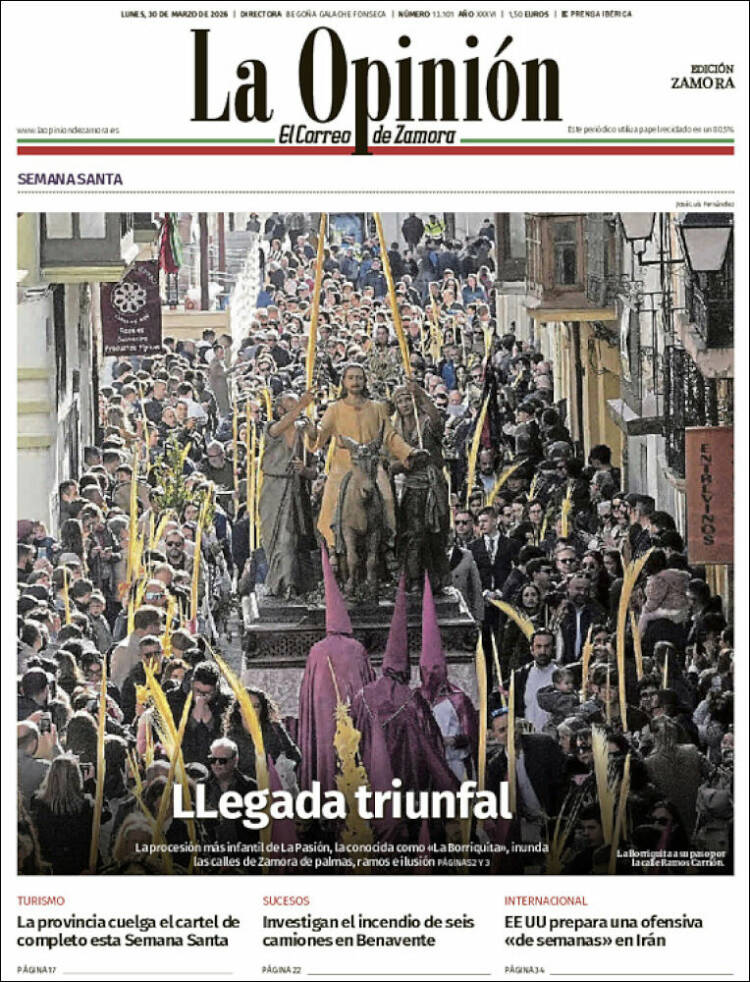 Portada de La Opinión - El Correo de Zamora (Spain)