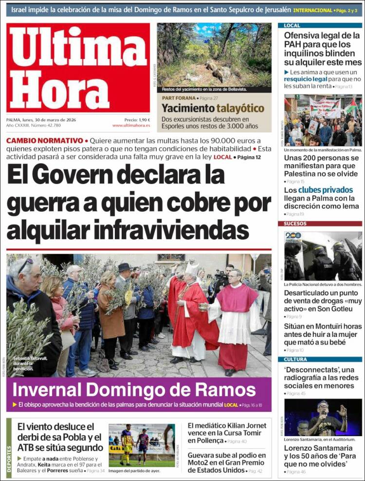 Portada de Última Hora (Espa&ntilde;a)