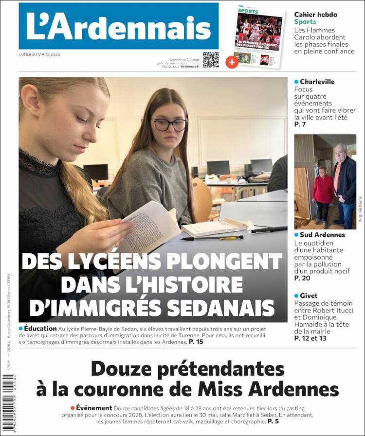 Portada de L'Ardenais (Francia)