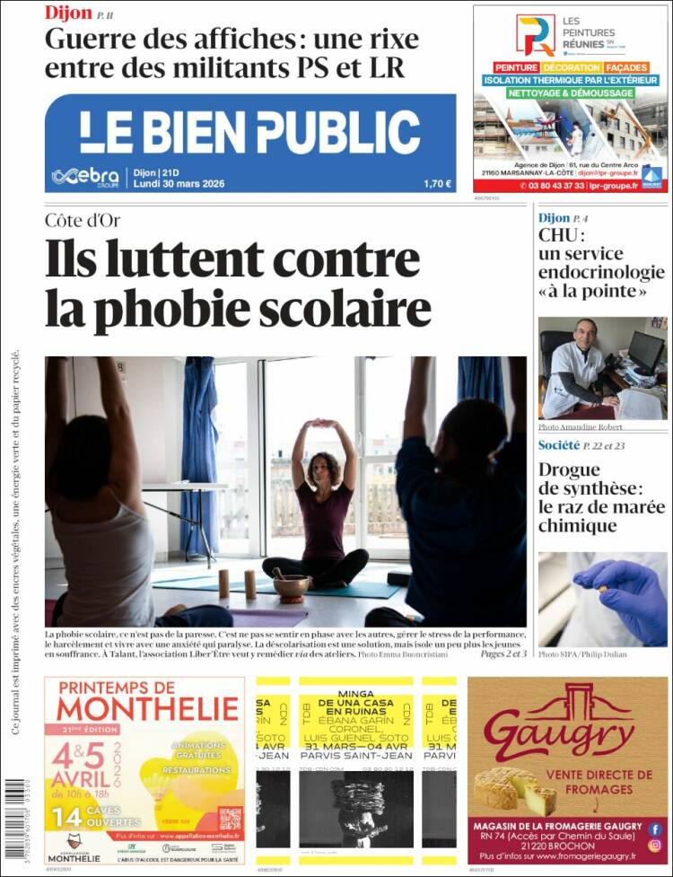 Portada de Le Bien Public (Francia)