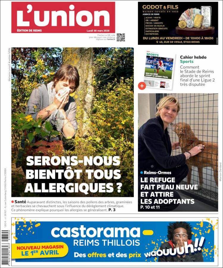 Portada de L'Union (Francia)