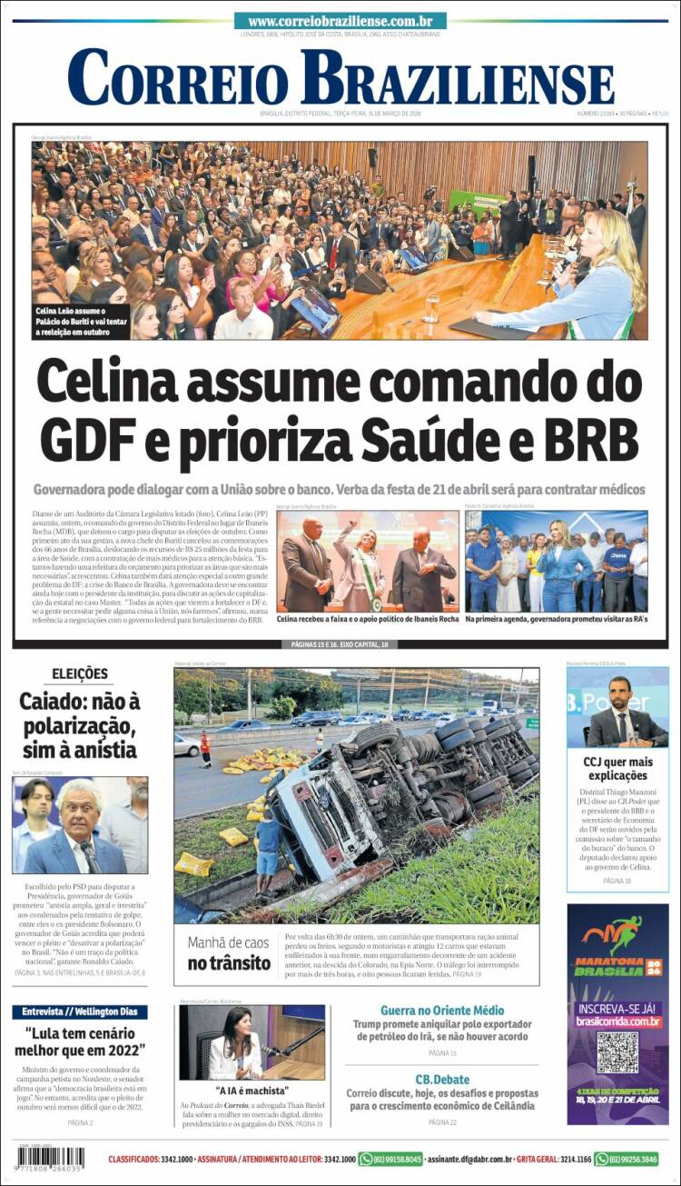 Portada de Correio Braziliense (Brasil)