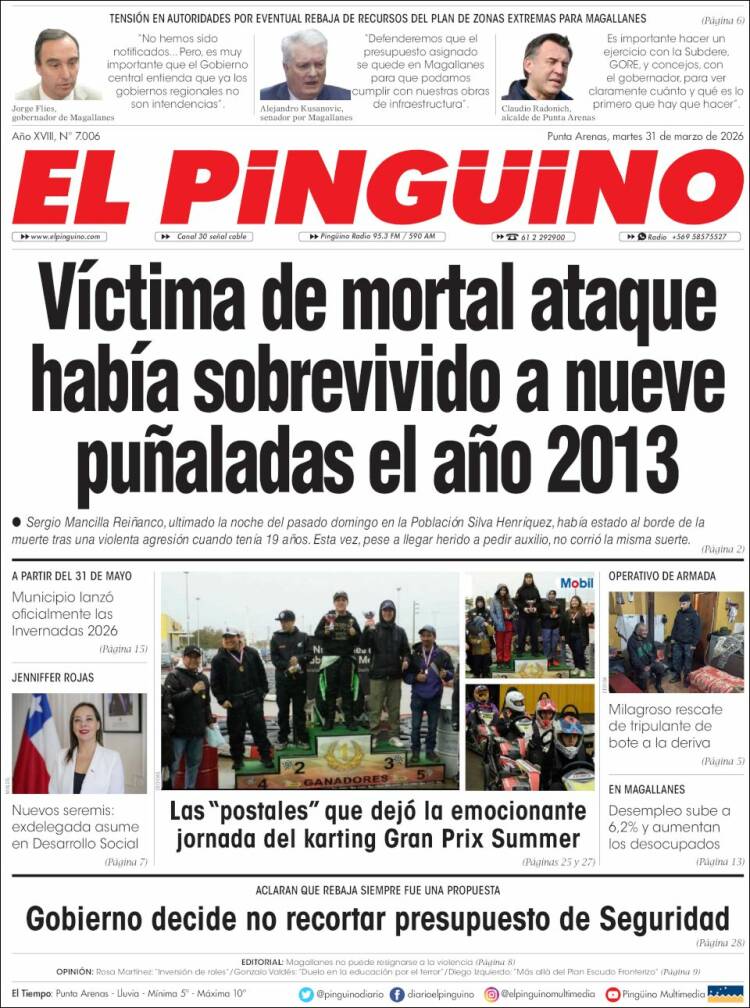 Portada de El Pingüino (Chile)