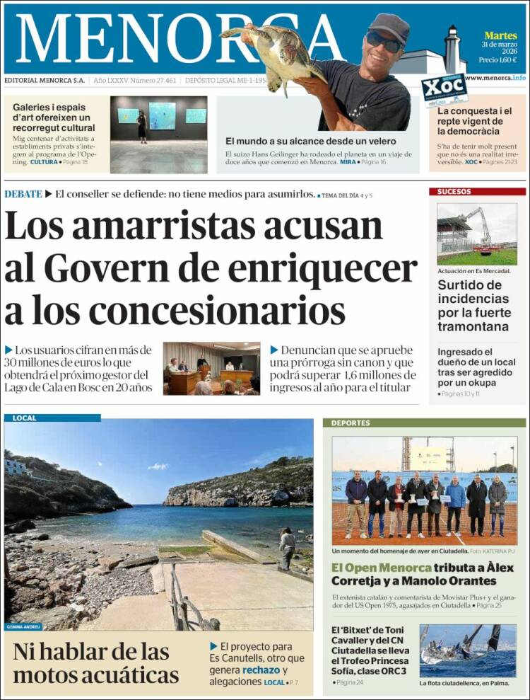 Portada de Menorca - Diario Insular (Espa&ntilde;a)