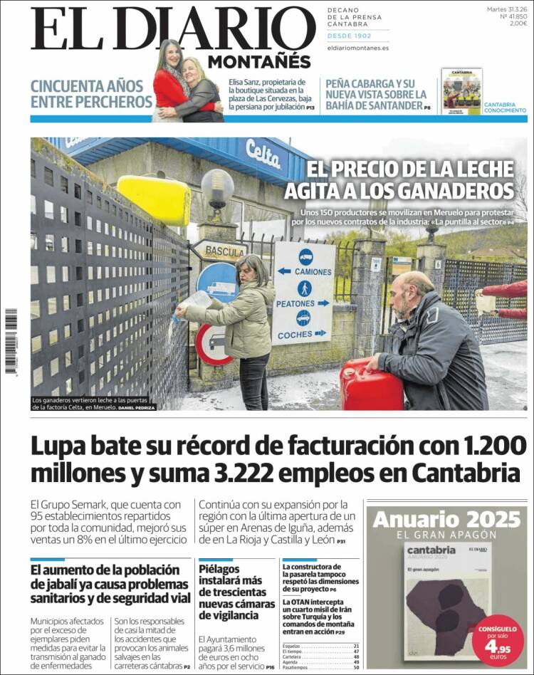 Portada de El Diario Montañés (Espa&ntilde;a)