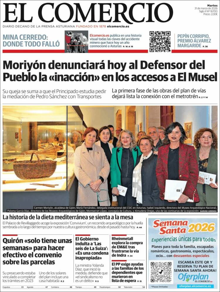 Portada de El Comercio - Gijón (Espa&ntilde;a)