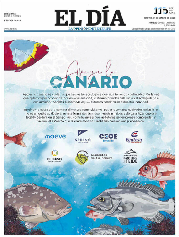 Portada de El Día (Espa&ntilde;a)