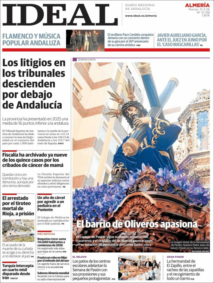 Portada de Ideal Almeria (Spain)