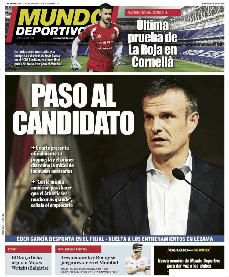 Portada de Mundo Deportivo Bizkaia (Espa&ntilde;a)