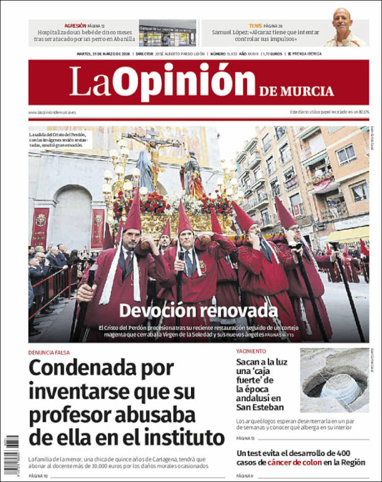 Portada de La Opinión de Murcia (Spain)