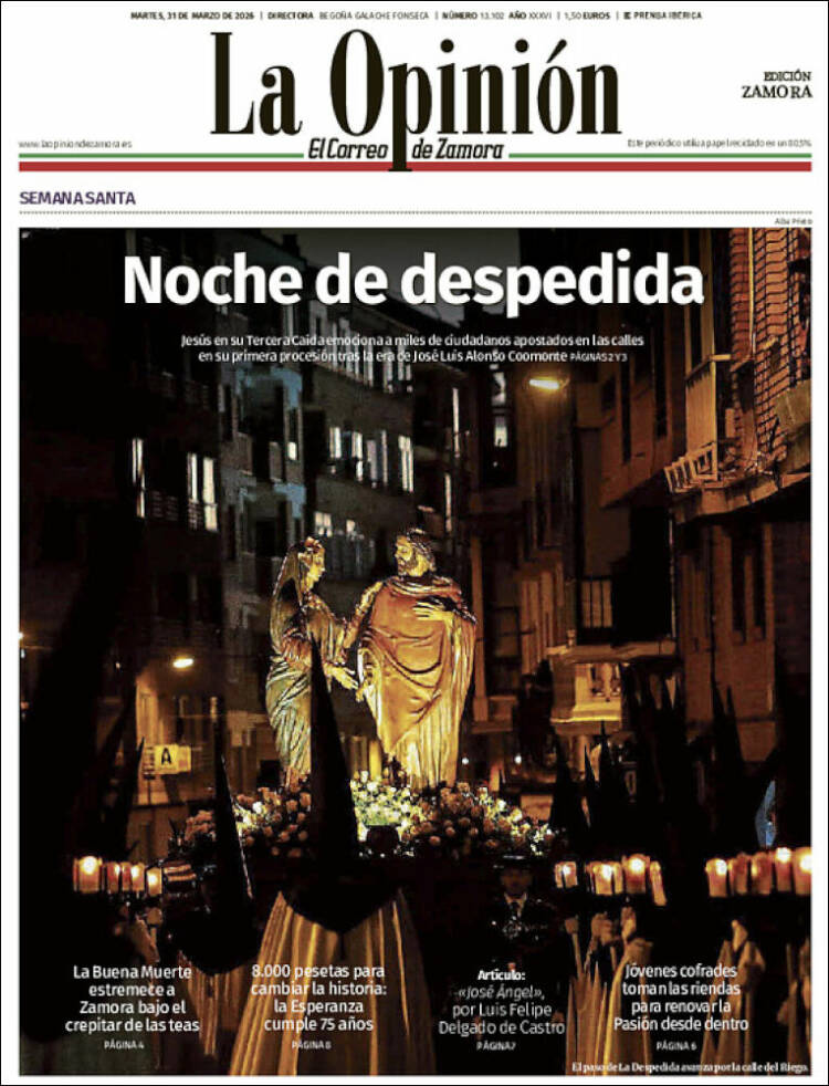 Portada de La Opinión - El Correo de Zamora (Spain)