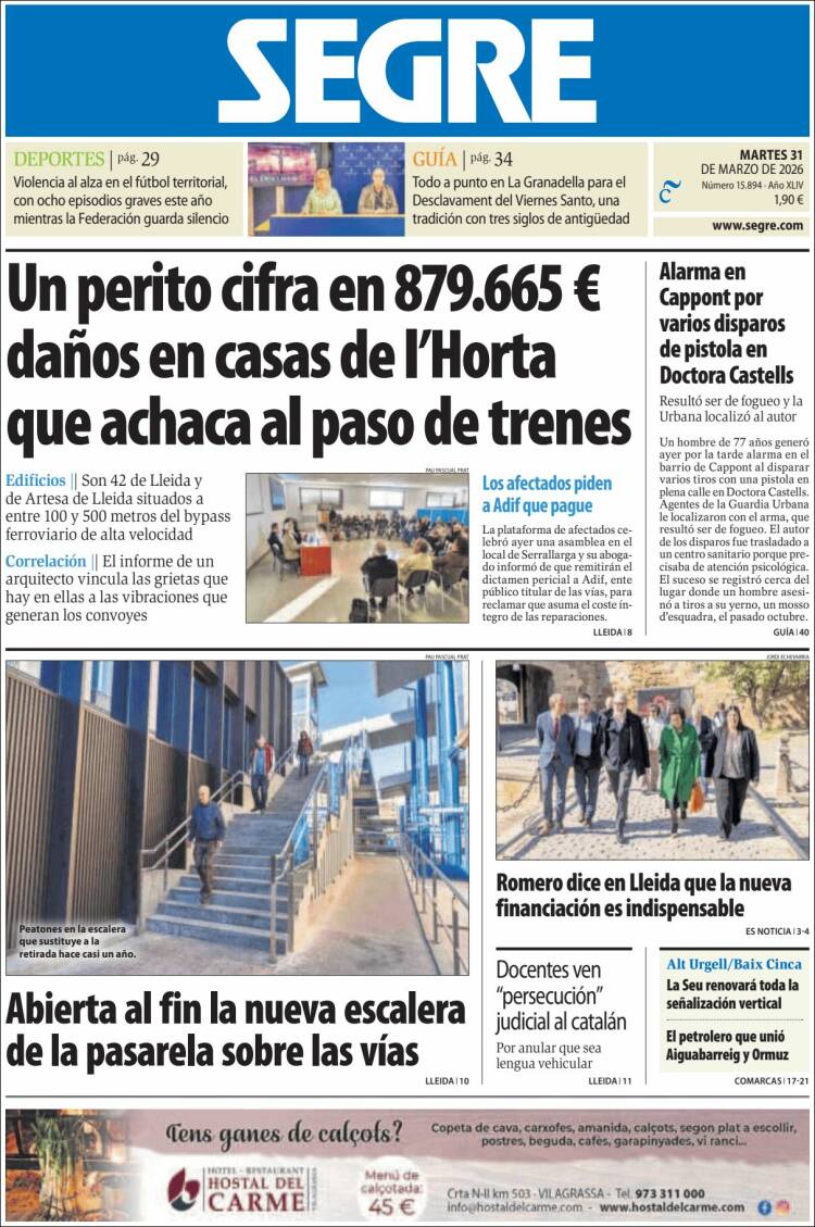 Portada de Segre  (Espa&ntilde;a)