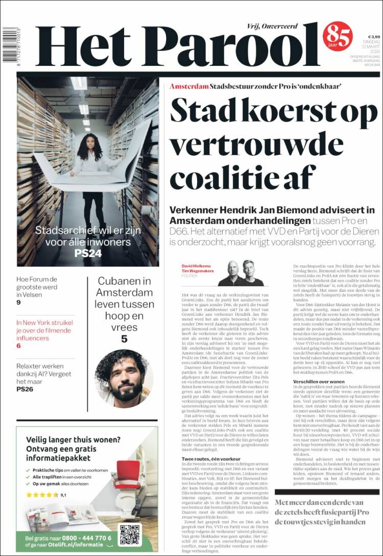 Portada de Het Parool (Netherlands)