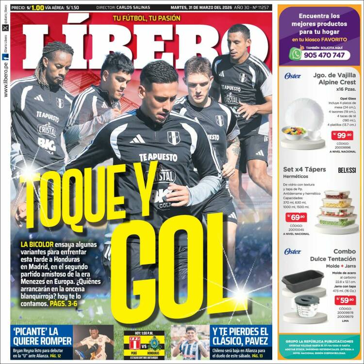 Portada de Líbero (Peru)