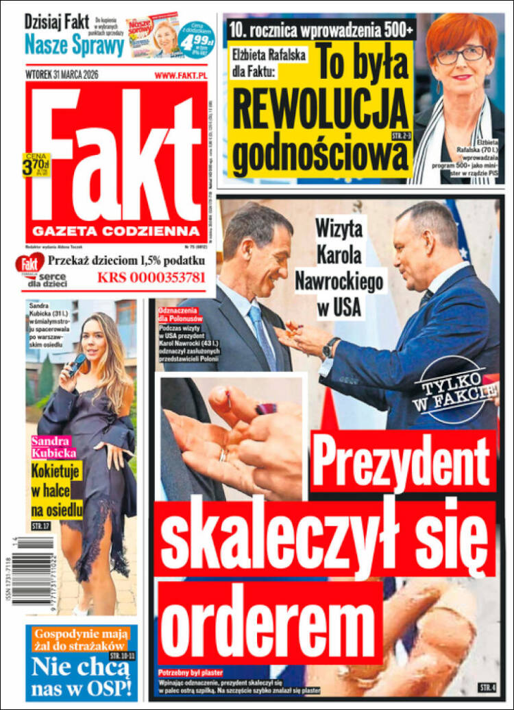 Portada de Fakt (Polonia)
