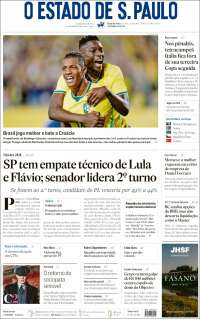 Portada de O Estado de São Paulo (Brasil)
