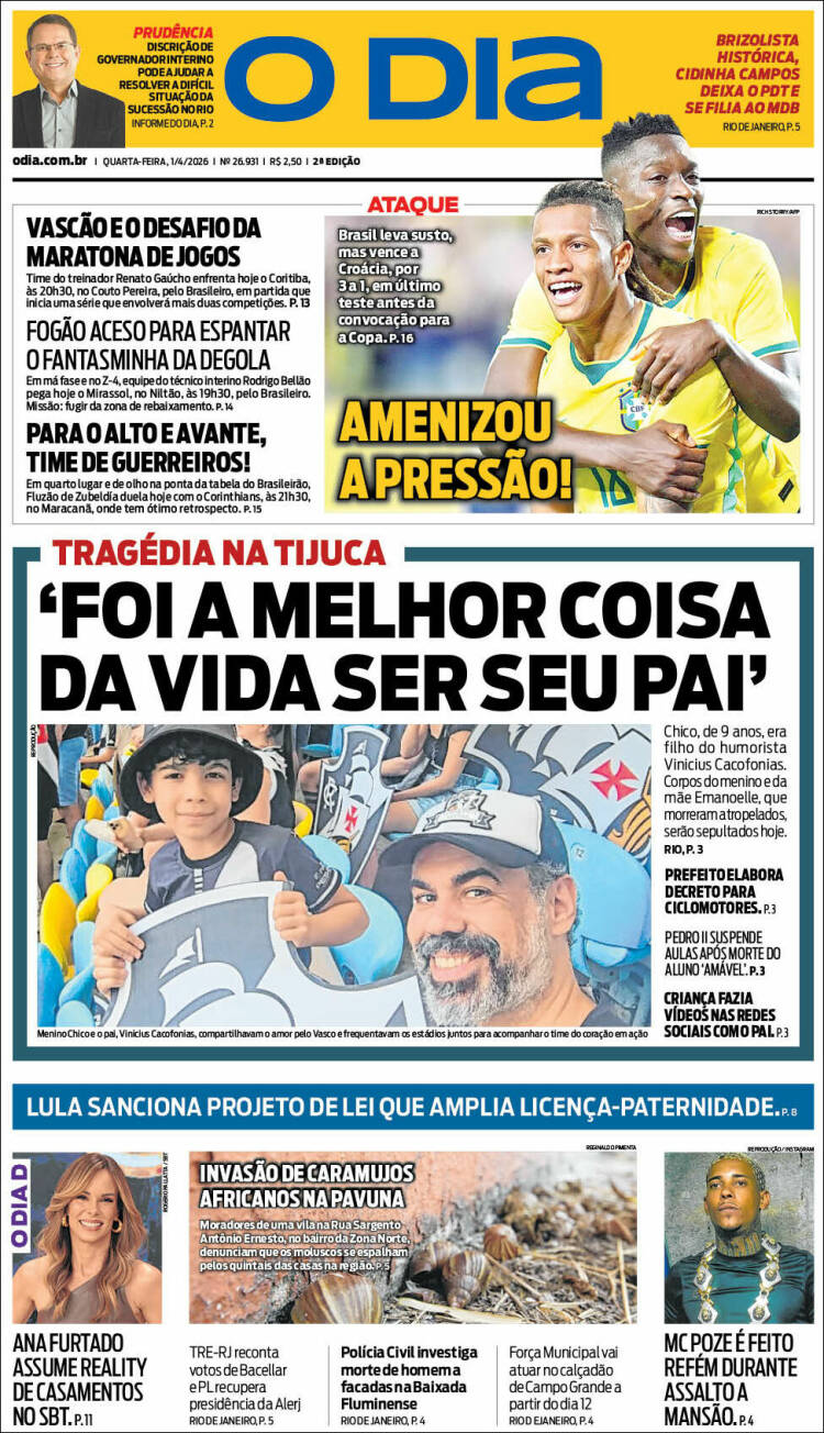 Portada de O Dia (Brasil)