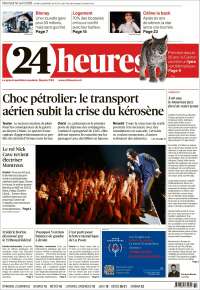 Portada de 24 Heures (Switzerland)