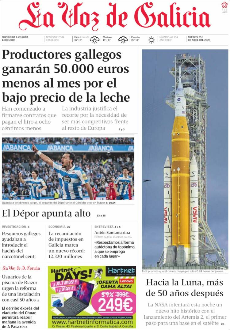 Portada de La Voz de Galicia (Spain)