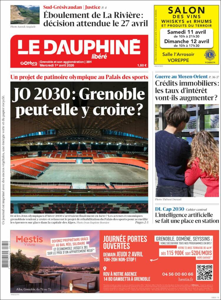 Portada de Le Dauphiné Libéré (France)