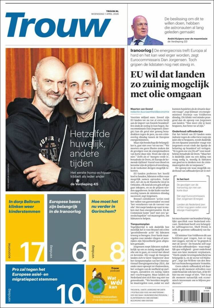 Portada de Trouw (Netherlands)