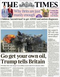 Portada de The Times (United Kingdom)