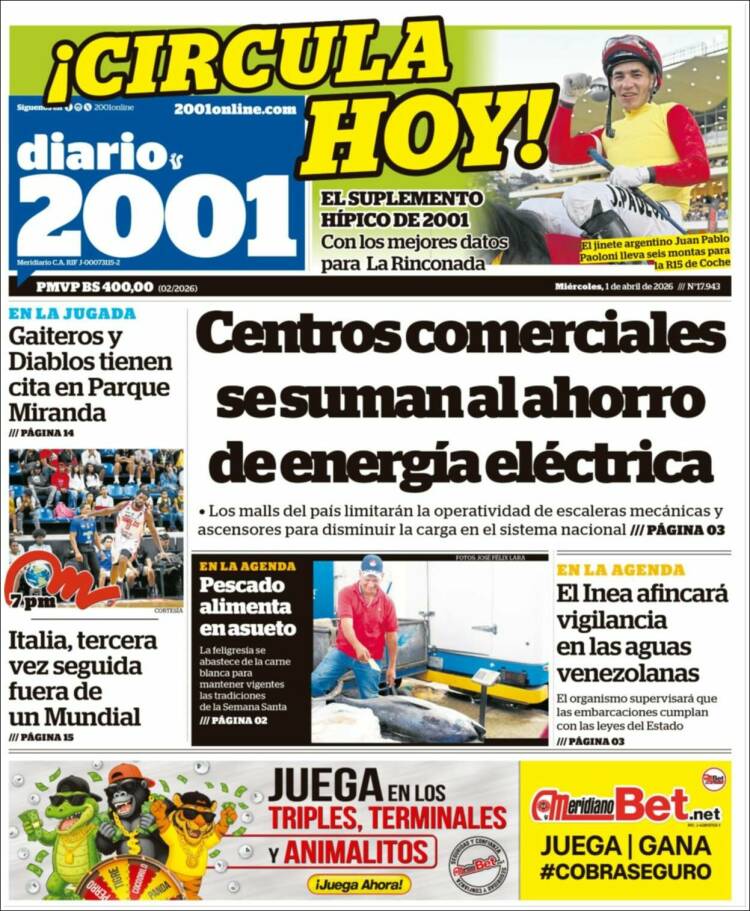 Portada de 2001 - Dosmiluno (Venezuela)