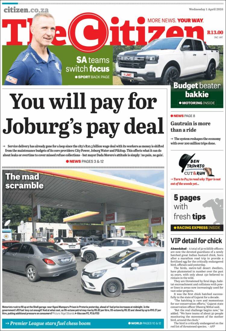 Portada de The Citizen (South Africa)