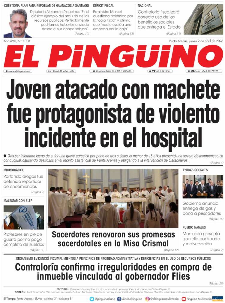 Portada de El Pingüino (Chile)