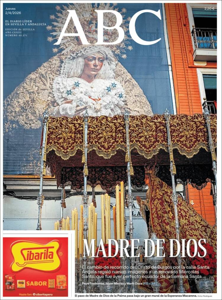 Portada de ABC - Sevilla (Espa&ntilde;a)