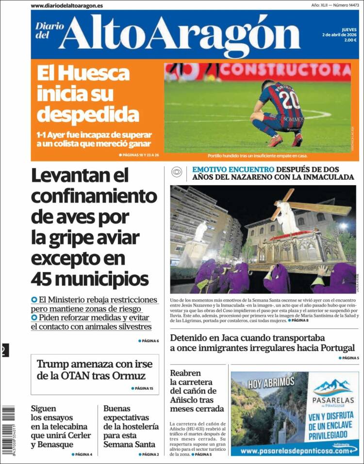 Portada de Diario del AltoAragón (Espa&ntilde;a)
