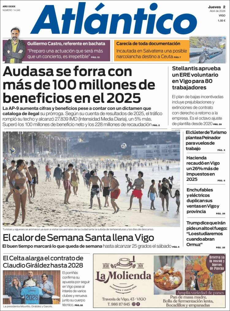 Portada de Atlántico Diario (Espa&ntilde;a)