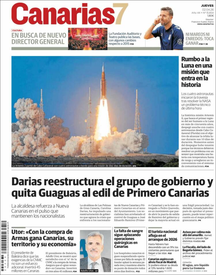 Portada de Canarias 7 (Espa&ntilde;a)